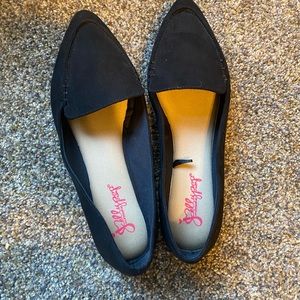 Black point toe jelly pop flats